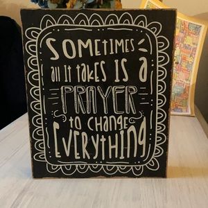 Distressed Home Decor “All It Takes Is A Prayer”